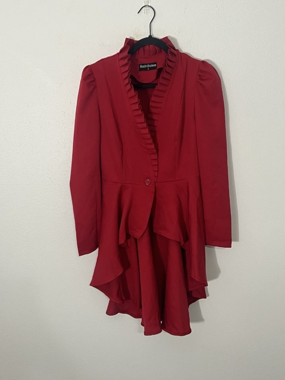 Scarlet Darkness Women’s Steampunk Corset Coat Red Size Small Victorian Jacket